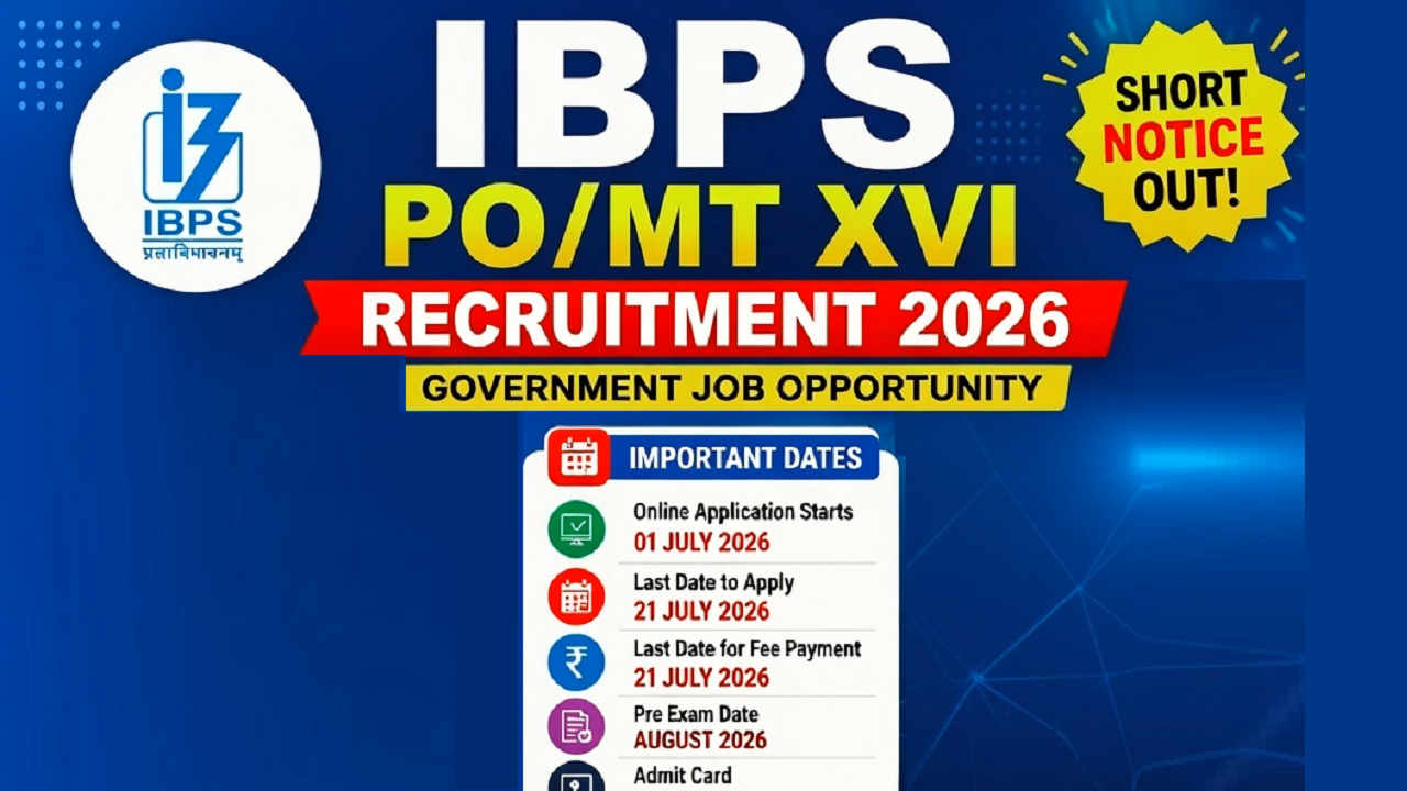 IBPS PO MT XVI Recruitment 2026 Notification Released: