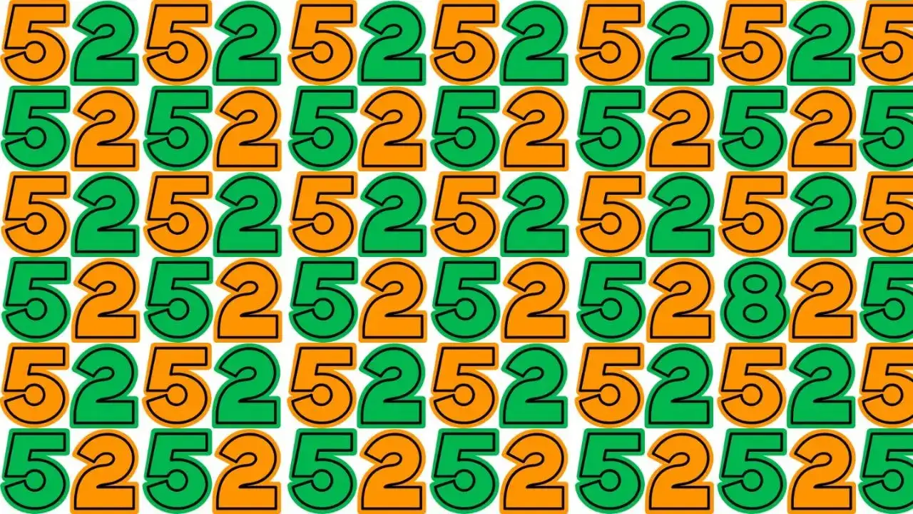 Can You Spot the Odd 8 Hiding Among 5s and 2s in Just 7 Seconds